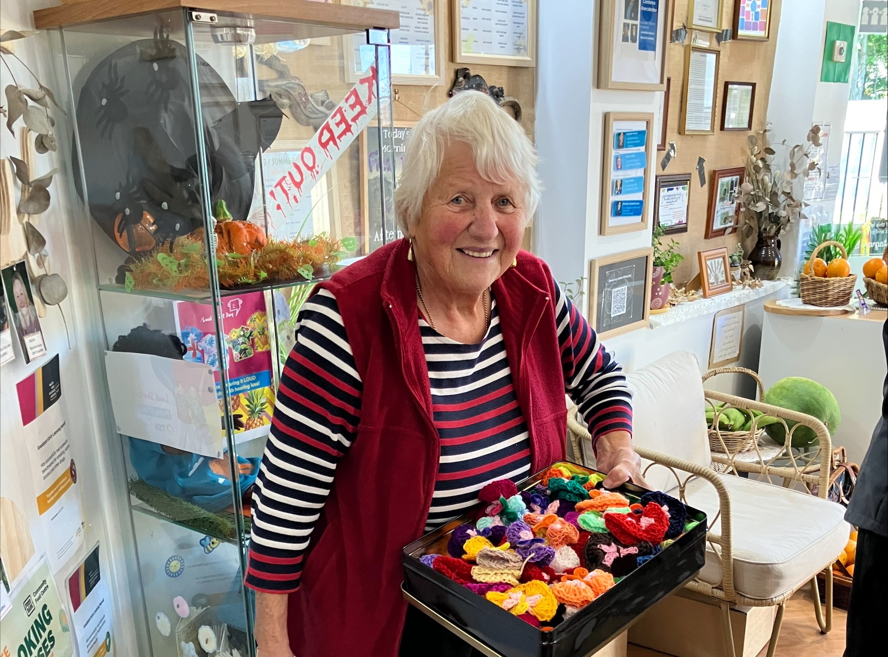 Director Amanda said: 'Irene is a beautiful community member who donates materials for the children to use and utilises our food bank.'