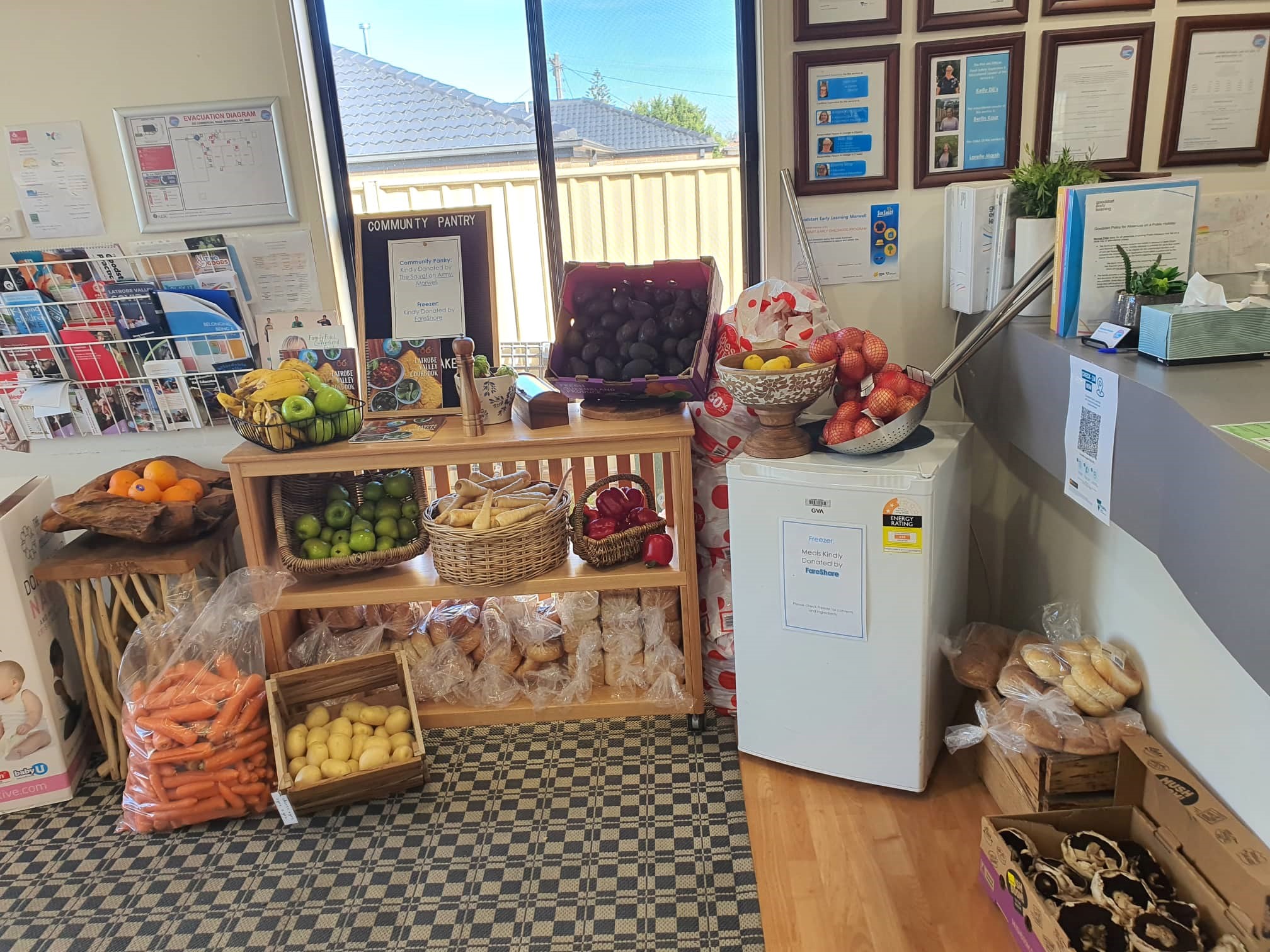 Every week, Goodstart Morwell has hundreds of kilos of produce to give away to help families in their community